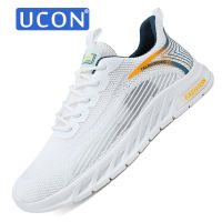 UCON รองเท้าผ้าใบผู้ชายรองเท้าลำลองแฟชั่นใหม่,รองเท้าผ้าใบผู้ชายน้ำหนักเบารองเท้ากีฬาฤดูร้อนฤดูใบไม้ผลิระบายอากาศที่สะดวกสบายระงับกลิ่นกาย39-44