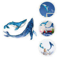 Teniron สติกเกอร์ติดผนังกาว 1 ชุดการ์ตูน WHALE สติ๊กเกอร์เนอสเซอรี่ Ocean Wall Wall Decals