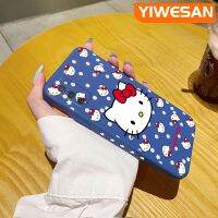 YIWESAN เคส F02s A03s ลายการ์ตูนเฮลโลคิตตี้,เคสดีไซน์ใหม่บางสวยงามเคสป้องกันขอบสี่เหลี่ยมเคสนิ่มเคสปลอกซิลิโคนกันกระแทก