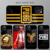Fashion PUBG Game Phone Case Tempered Glass For IPhone 13Pro 13 12 11 Pro Max Mini X XR XS Max 8 7 6s Plus SE 2020 Cover