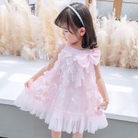 flower girl dresses Summer new girl sling butterfly dress Korean princess gauze dresses girls clothes  toddler girl  clothes  by Hs2023