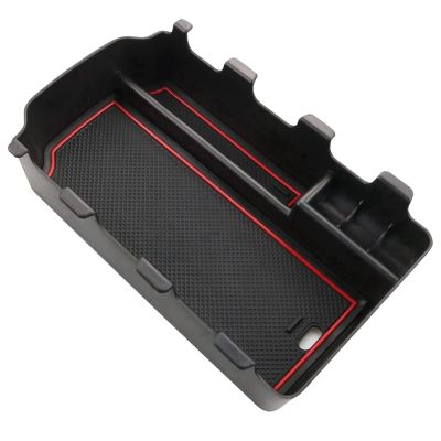 Center Console Organizer Tray for 11Th Gen Honda Civic 2022 Accessories Armrest Storage Box with Sunglasses Holder Red