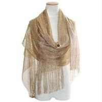 Sexy Gold Silver Thread Thin Long Shiny Sunscreen Shade Shawl Female Hollow Lace Tassel Party Evening Dress Cloak Scarf P362023