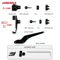 AMBERMILE ที่จับโทรศัพท์มือถือพวงมาลัยรถยนต์สำหรับมินิคูเปอร์ R50 R52อุปกรณ์ R53รถยนต์ติดตั้ง Hiasan Interior