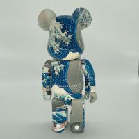 Bearbrick 400% Bearbrick Kanagawa Surfing หมีรุนแรงกล่องอะคริลิคตกแต่งตุ๊กตาของเล่นอินเทรนด์