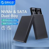 ช่องคู่ Orico M2 Nvme เคส Ssd อลูมิเนียม10Gbps สำหรับ M Key M &amp; B Key Nvme Pcie เครื่องมือฟรี Ssd ที่มีในตัวเสื้อกั๊กระบายความร้อน-Hdd และ Ssd Enclosure - AliExpress