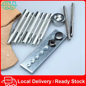 200pcs snap fastener set stainless steel sew-free kit buttons+2pcs tools