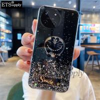 Realme เคสโทรศัพท์11 4G Sparkling Star Moon ซิลิโคนนิ่มใสลายการ์ตูน Cat Anti Drop ฝาหลัง Realme 11 4G NFC เคส