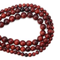 Burmese Rosewood Beads 6/8/10mm 40/48/64PCS/String Loose Spacer Natural Wooden Round Beads for Jewelry Making DIY Buddhism Pray