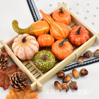 hot！【DT】 Artificial Foam Pumpkin Decorations Props Faux Vegetables Garden And Crafts Thanksgiving Centerpieces