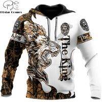 คุณภาพสูง 2023 2023 Animal Fashion Autumn Hoodies The Lion Tattoo 3D Printed Men Women Sweatshirt Unisex Zip Pullover Casual Jacket Thin hooded sweater สต็อกเพียงพอ