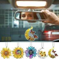 【jw】❦✣✲  Girassol Decoração Do Carro Swinging Ornamentos Solares Pendure Espelho Veículo Pingente De Flor