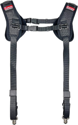 ztowoto Camera Shoulder Double Strap Harness Quick Release Adjustable Dual Camera Tether Strap with Safety Tether and Lens Cleaning Cloth for DSLR SLR Camera
