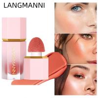 Blusher Facial Nourishment Powder Blusher Gel Cream อายแชโดว์กันน้ำ Face Repair Sun Red Women Face Lasting Liquid Powder ~