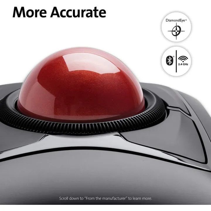 Kensington Expert Wireless Bluetooth / Wire USB Trackball Mouse Art