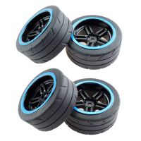 4Pcs Front and Rear Tire Wheel Tyre Replacement Spare Parts Accessories for Wltoys 104072 1/10 RC Car