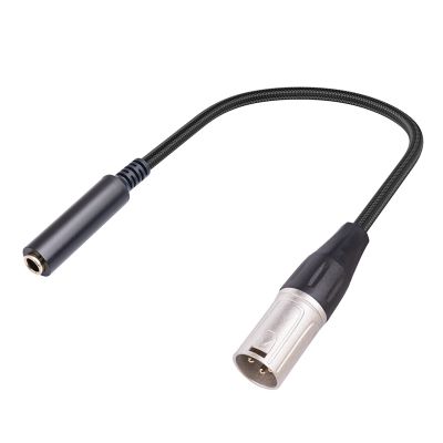 1 PCS XLR Male To 1/4 Inch Female Cable 3 Pin Male To 6.35mm Socket Audio Cord XLR Male To 6.35mm Microphone Audio Cable