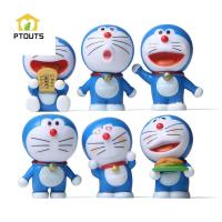 PTOUTS สำหรับเด็ก PVC Scultures โดราเอมอนเพชรประดับตุ๊กตาของเล่น Figurine ของเล่นโมเดลรูปสัตว์ตุ๊กตาประดับตัวเลขโดราเอมอน