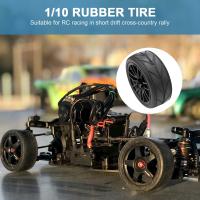 4Pcs 1/10 Rubber Tire Rc Racing Car Tires On Road Wheel Rim Fit For Hsp Hpi 9068-6081 Rc Car Part