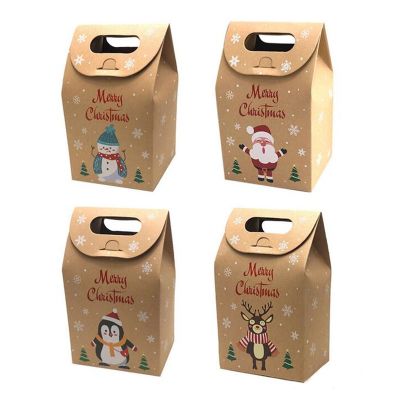 【YF】☞✧∋  5pcs Paper Boxes Food Favor Xmas New Year Navidad Decoration