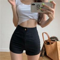 【CC】 Pants Denim Shorts Jean Hot Waist Female Leg Short Beach Elastic Women  39;s Wide Korean Fashion