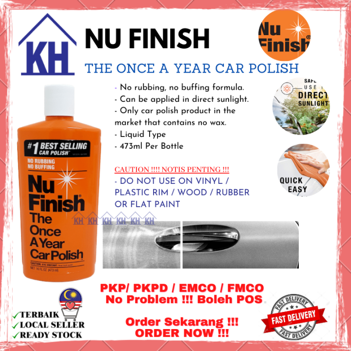 NU FINISH The Once A Year Car Polish 473ml / Liquid Untuk Polish Kereta [ Made In USA ] Lazada