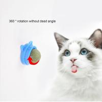 Cat Dental Teeth Cleaning Healthy Kitten Chewing Licking Biting Rotary Toys Catnip Ball Toy Wall Catnip Balls For Pet Toys