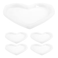 5Pcs Silicone Coaster Moulds for Resin Cup Mats Mould Epoxy Casting Moulds Diamond Edge Heart Coaster