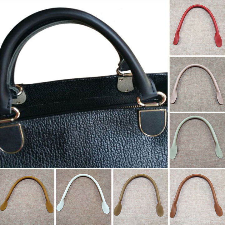 Bag Handle Strap Bag Belt Short Leather Solid Color Replacement