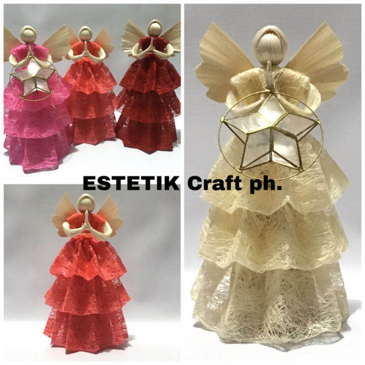 【Hot】 Native Abaca 12” Scrunch Angel, Christmas Tree Topper. Lazada PH