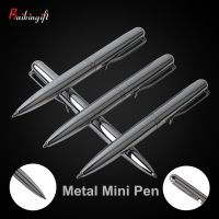 Mini Metal Ballpoint Pen Rotating Pocket-size Pen Portable Ball Point Pen Small Oil Pen Exquisite Brief Office &amp; School Supplies Pens