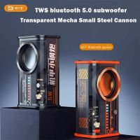 K07 Black Transparent Mecha Bluetooth Speaker Wireless Audio Loudspeaker TWS Stereo Sound Box With RGB Rhythm Light Subwoofer