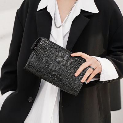 Crocodile Pu Leather Clutch Men Luxury Fashion Design Mens Clutches Handbags Large-capacity Wallet Man Card Holders Wrist Bag