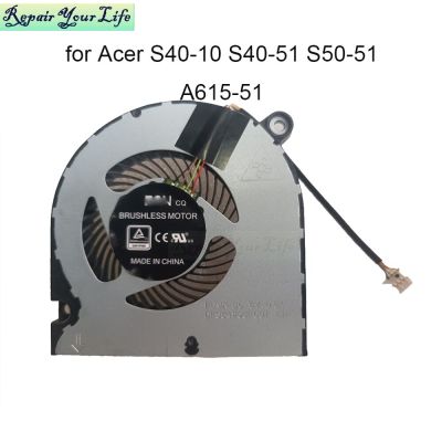 DXDFF พัดลมระบายความร้อนโปรเซสเซอร์คอมพิวเตอร์สำหรับ Acer Aspire 5 A515 A615-51 A517-51 51G Swift 3 S40-10 S40-51 S50-51 13N1-01A041 2พัดลมระบายความร้อน CPU