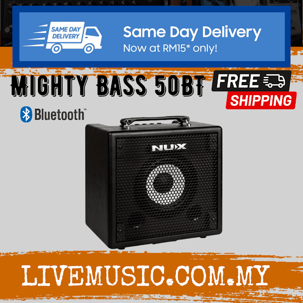 NUX Mighty Bass 50 BT 50 Watt Bass Amplifier With Effects ( Mighty 50BT ...