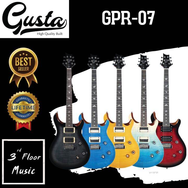 (มีของแถมพิเศษ) Gusta GPR07 กีตาร์ไฟฟ้า Electric guitar ฟรี อุปกรณ์