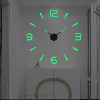 Simple Luminous Mute Clock DIY Stereo Digital 3D Wall Clock Living Room Bedroom Digital Wall Sticker Clock European-Style