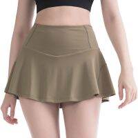 ♠☸ Badminton hakama fake two-piece skirt skirt quick-drying fake two-piece girl summer running anti-skid yoga tennis