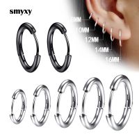 1 pair Women/Man Stainless Steel Small Hoops Earring Piercing Ear Cartilage Tragus Simple Thin Circle Anti allergic Ear Buckle