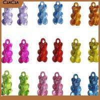 CUCU สีสันสดใส ลูกปัดขนมหมี กัมมี่แบร์ Cabochons หมีชาร์ม การทำเครื่องประดับ เรซิน เครื่องรางที่มีเสน่ห์ ทำเครื่องประดับ DIY