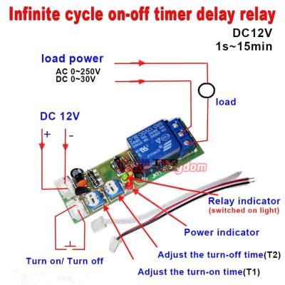 0-30นาที0-24ชั่วโมง Dc5v 12V 24V สวิตช์สิ้นสุดโมดูลจับเวลาเชื่อมต่อเปิดปิดโมดูลรีเลย์มัลติฟังก์ชั่น