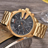 Skone Famous Design Luxury Watches Men Business Brand Quartz Clock Male Chronograph Waterproof Sport Mens Golden Wrist Watch