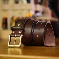 King Leather เข็มขัดหนังวัวแท้ นำเข้าจากอิตาลี Genuine Leather Belt Made in Italy IT-7