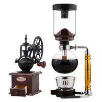 Glass Syphon Coffee Pot Tea Siphon Manual Coffee Maker Machine Mini Alcohol Burner Set