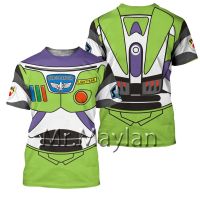 2023 NEWCosplay 3D BUZZ LIGHTYEAR เสื้อยืดผู้ชายผู้หญิงแฟชั่นผู้ชายเสื้อยืดลำลองเด็กเสื้อทีStreetwear