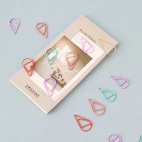 ALLTU Metal water drop paper clip paper clip photo clip cute bookmark clip Office school stationery