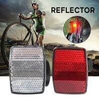 2023 NEW Hot 2PCS Bicycle Reflectors Front and Rear Set Night Cycling Bike Accessories Plastic Bike Reflectors for Night