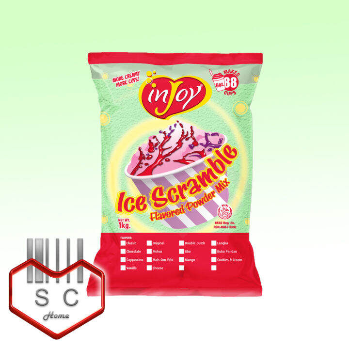 【READY STOCK】 ♗SC Injoy Buko Pandan Ice Scramble Flavored Powder Mix 1kg♔ Lazada PH
