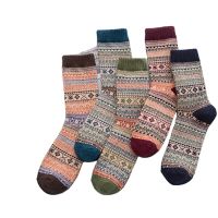 ❖㍿✶  Autumn Winter Warm Sock Women Mens Socks Thicken Sheep Wool Socks Retro Colorful Ethnic Style Fashion Breathable Man Socks