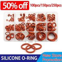 ☎﹊ Boxed Red Silicone O-ring Sealing Gaskets Set High Pressure Washer Seal Oring High Quality Car Gasket O Rings Assortment Kit